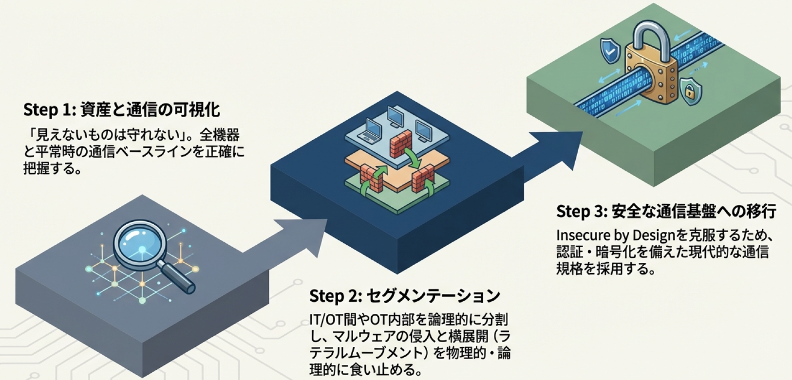 ［Before / After］ITとOTの境界が曖昧になる様子を説明するダイアグラム